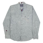 DARIO BELTRAN Mens Grey Cotton Shirt M Casual Long Sleeve Button Down