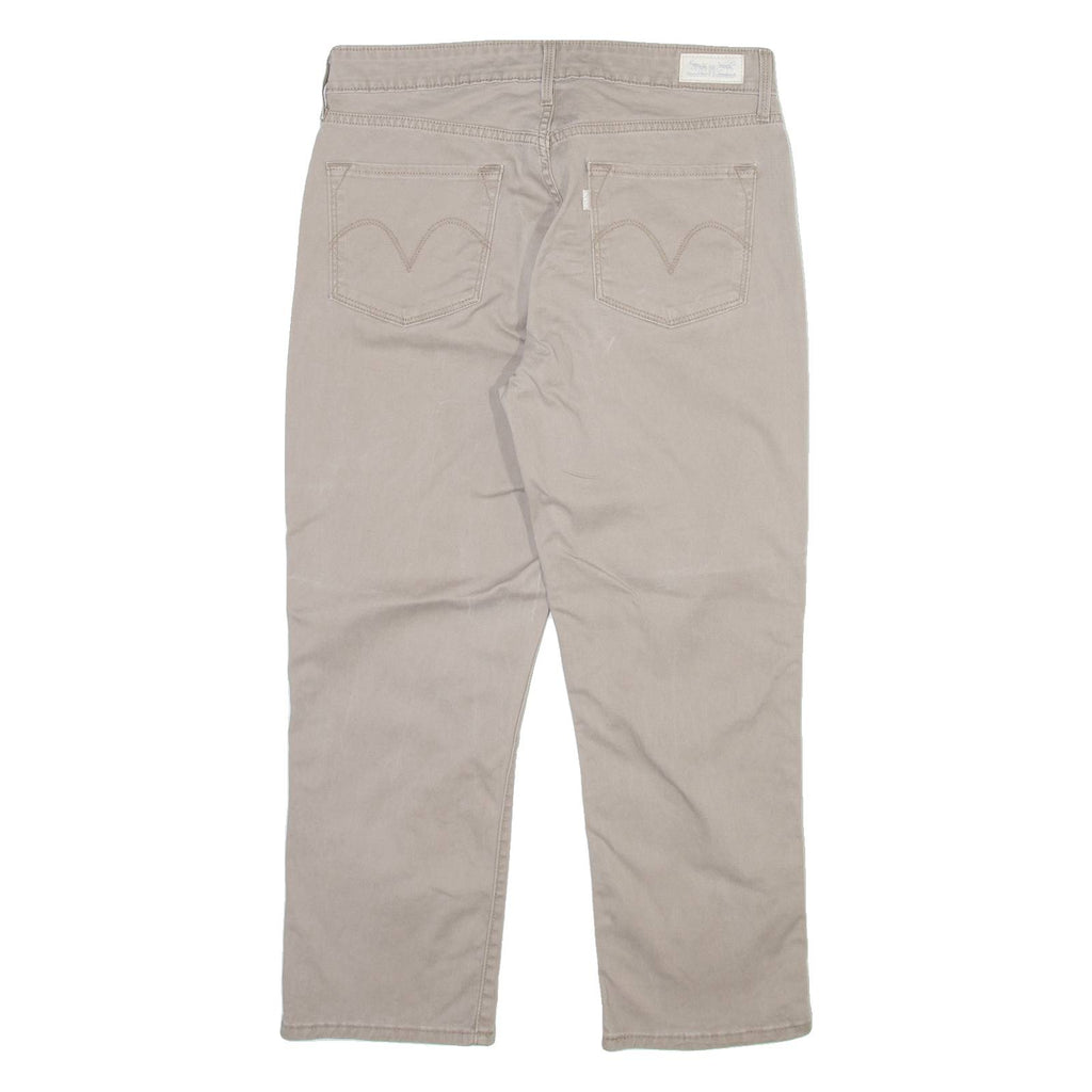 LEVI'S Womens Trousers Grey Slim Straight W31 L24