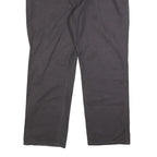 Mens Cotton Regular Fit Black Trousers W40 L31 Zip Closure Classic Style