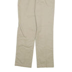 DICKIES Mens Beige Regular Fit Straight Leg Trousers Cotton Blend W32 L32 Zip
