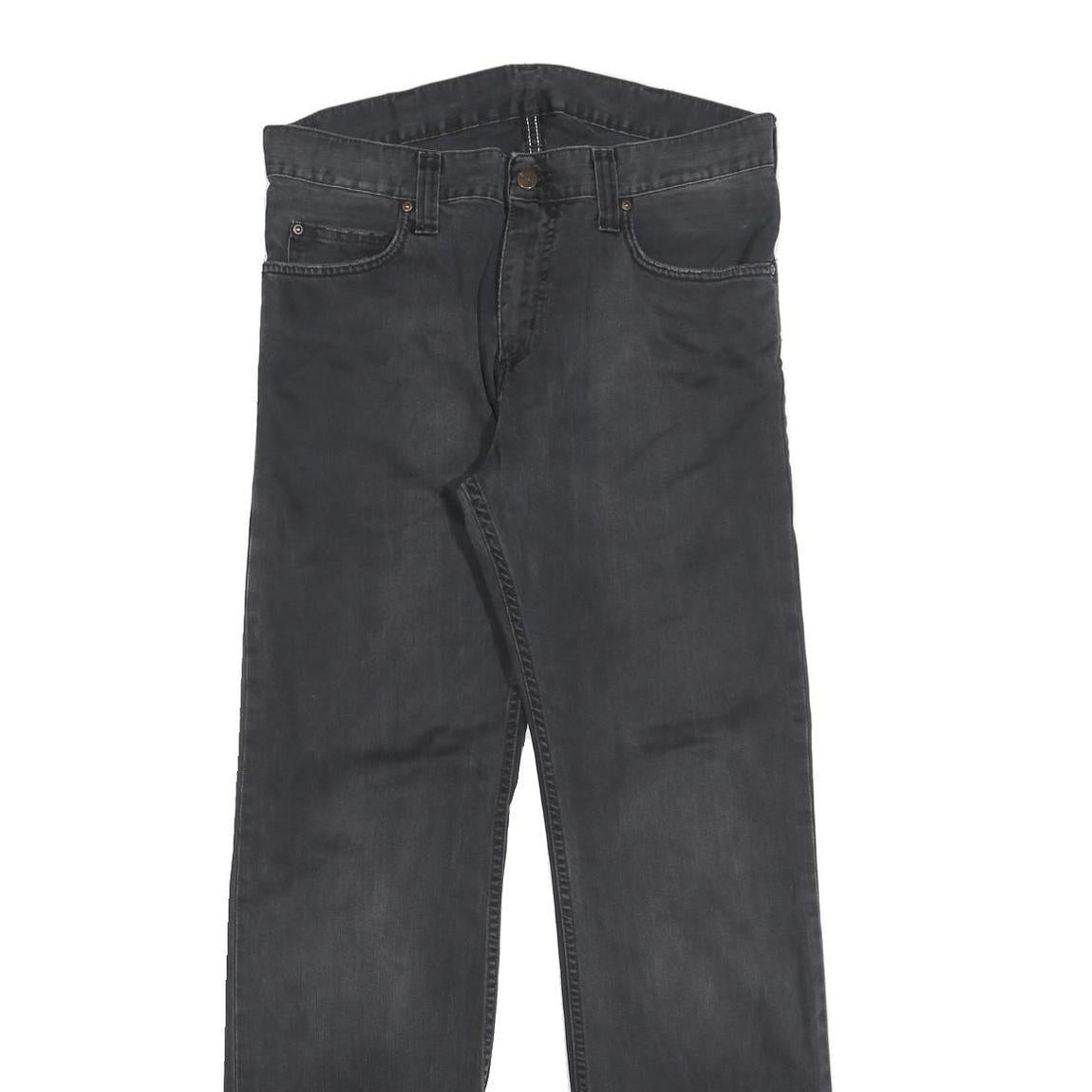 CARHARTT Mens Jeans Black Regular Straight Denim W33 L32 Classic Workwear