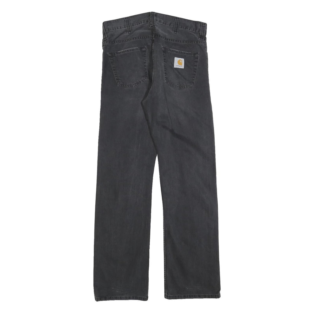 CARHARTT Mens Jeans Black Regular Straight Denim W33 L32 Classic Workwear