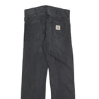 CARHARTT Mens Jeans Black Regular Straight Denim W33 L32 Classic Workwear