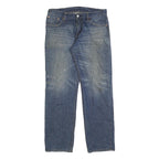 LEVI'S 502 Mens Jeans Blue Regular Straight Denim Medium W34 L34 Classic Fit Zip