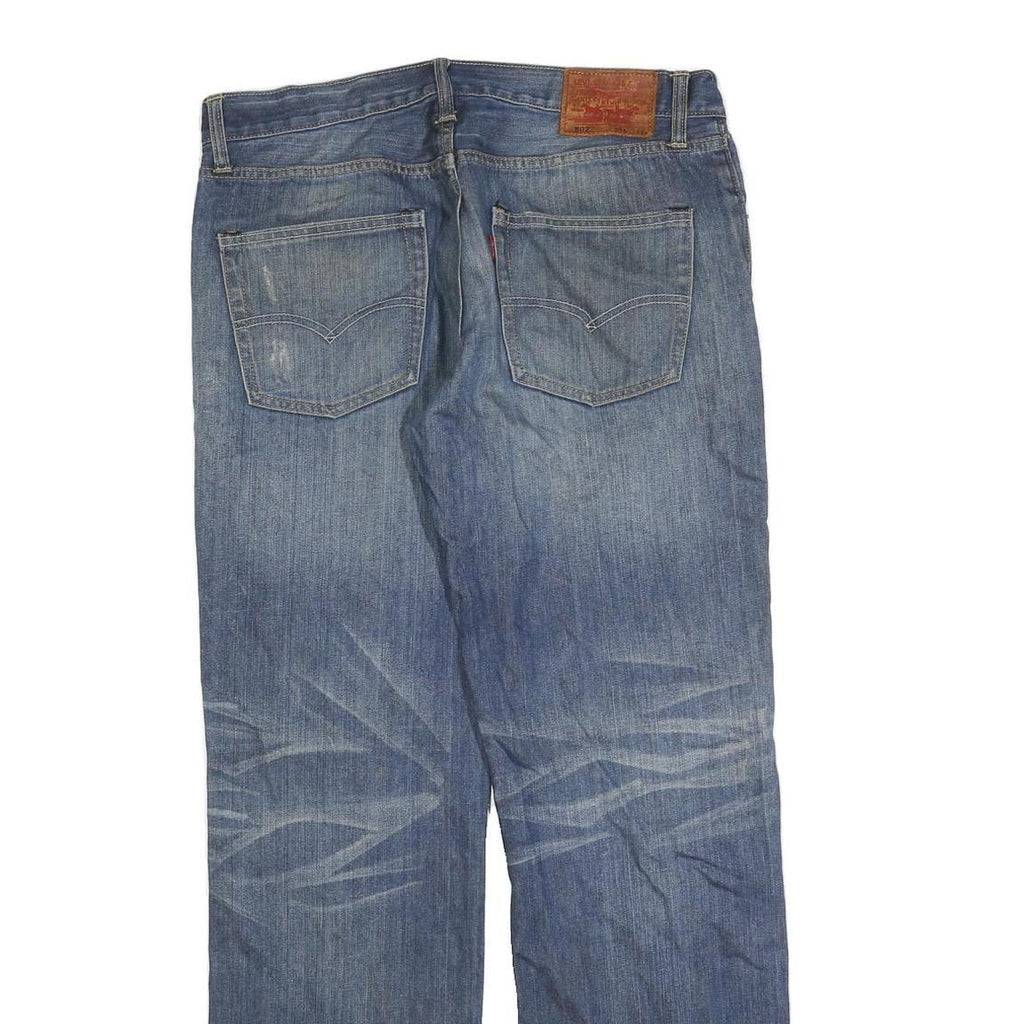 LEVI'S 502 Mens Jeans Blue Regular Straight Denim Medium W34 L34 Classic Fit Zip