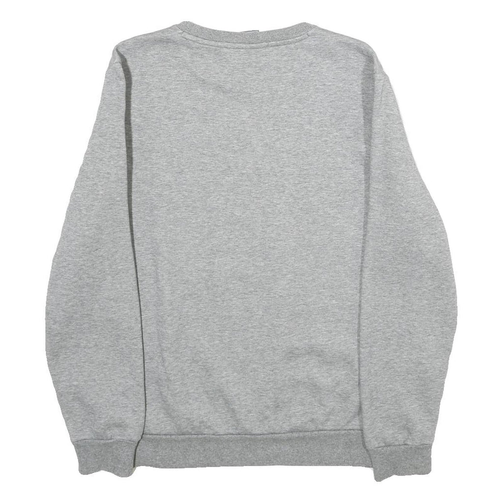 PUMA Mens Grey Cotton Blend Crew Neck Sweatshirt S Classic Logo Pullover