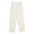 ACKERMANN Womens Classic White Linen Trousers W26 L32 Zip Closure Relaxed Fit