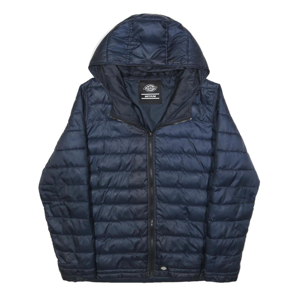 DICKIES Mens Navy Blue Outdoor Jacket M Polyester Plain Hooded Zip