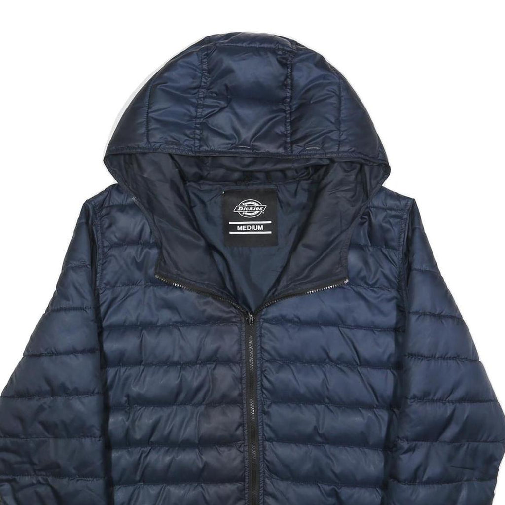 DICKIES Mens Navy Blue Outdoor Jacket M Polyester Plain Hooded Zip