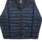 DICKIES Mens Navy Blue Outdoor Jacket M Polyester Plain Hooded Zip
