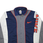 NIKE Boys Navy Blue Grey & White Track Jacket L Polyester Blend Zip