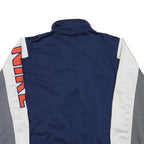 NIKE Boys Navy Blue Grey & White Track Jacket L Polyester Blend Zip
