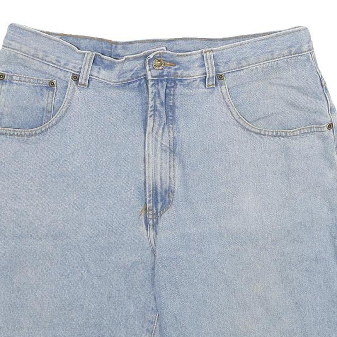 C&A Mens Shorts Blue Denim Casual M W32 Classic Cotton Relaxed Fit