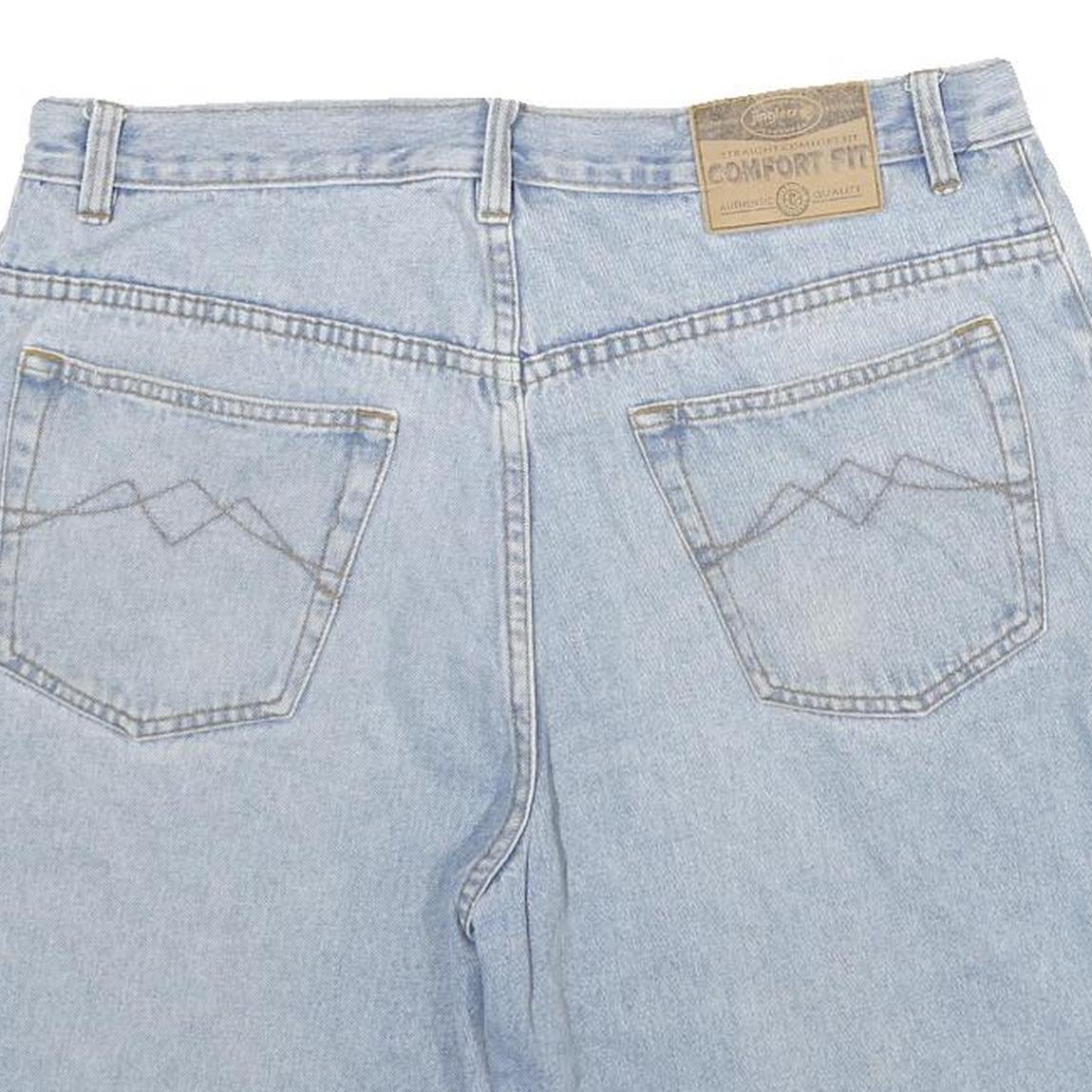 C&A Mens Shorts Blue Denim Casual M W32 Classic Cotton Relaxed Fit