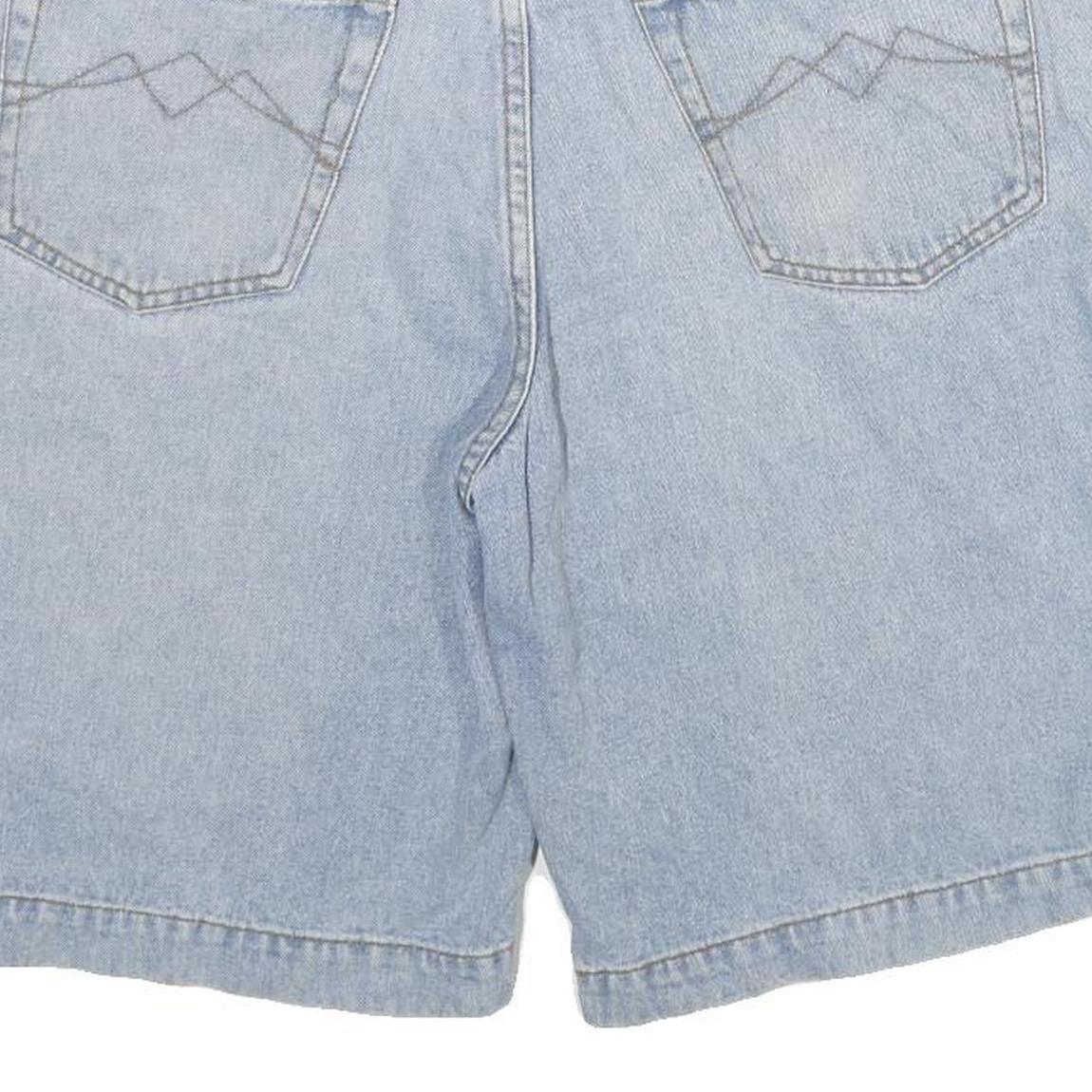 C&A Mens Shorts Blue Denim Casual M W32 Classic Cotton Relaxed Fit