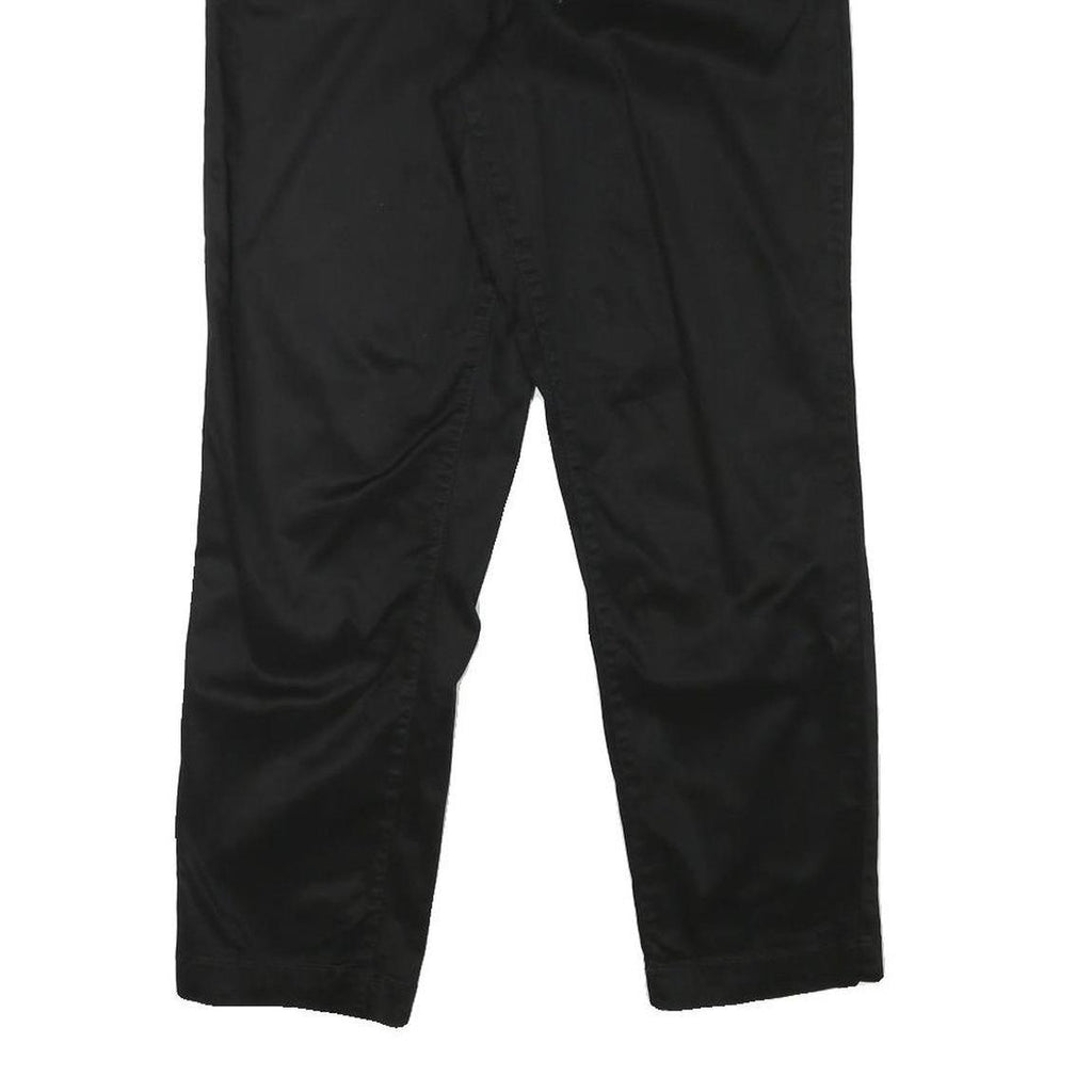 NAUTICA Womens Cotton Blend Black Slim Straight Trousers W31 L26 Stylish Zip