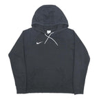 NIKE Womens Black Hoodie M Cotton Blend Pullover Hooded Sweatshirt