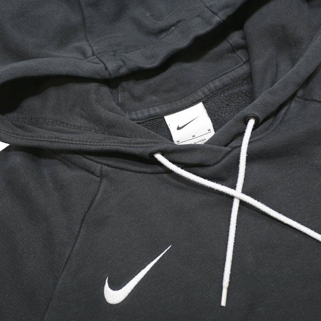 NIKE Womens Black Hoodie M Cotton Blend Pullover Hooded Sweatshirt