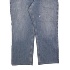 CARHARTT Mens Relaxed Straight Blue Denim Light W38 L27 Cotton Blend Zip Jeans