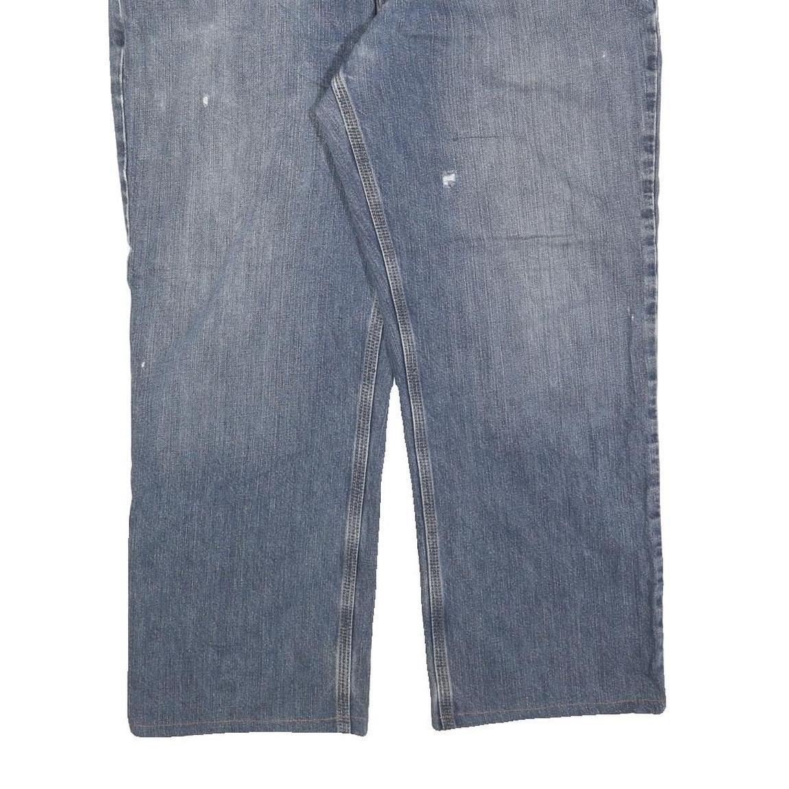 CARHARTT Mens Relaxed Straight Blue Denim Light W38 L27 Cotton Blend Zip Jeans