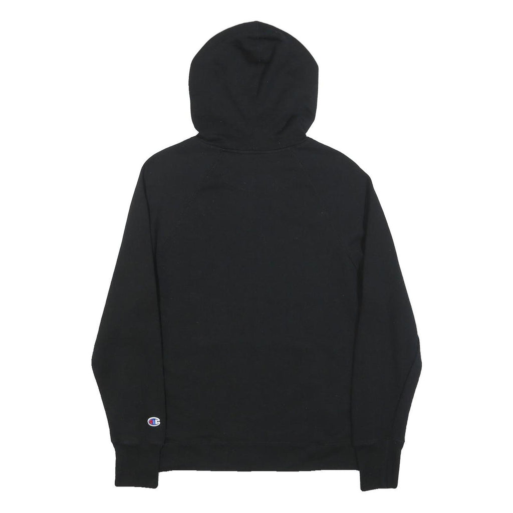 CHAMPION Mens Black Pullover Hoodie M Cotton Blend Casual Sweatshirt