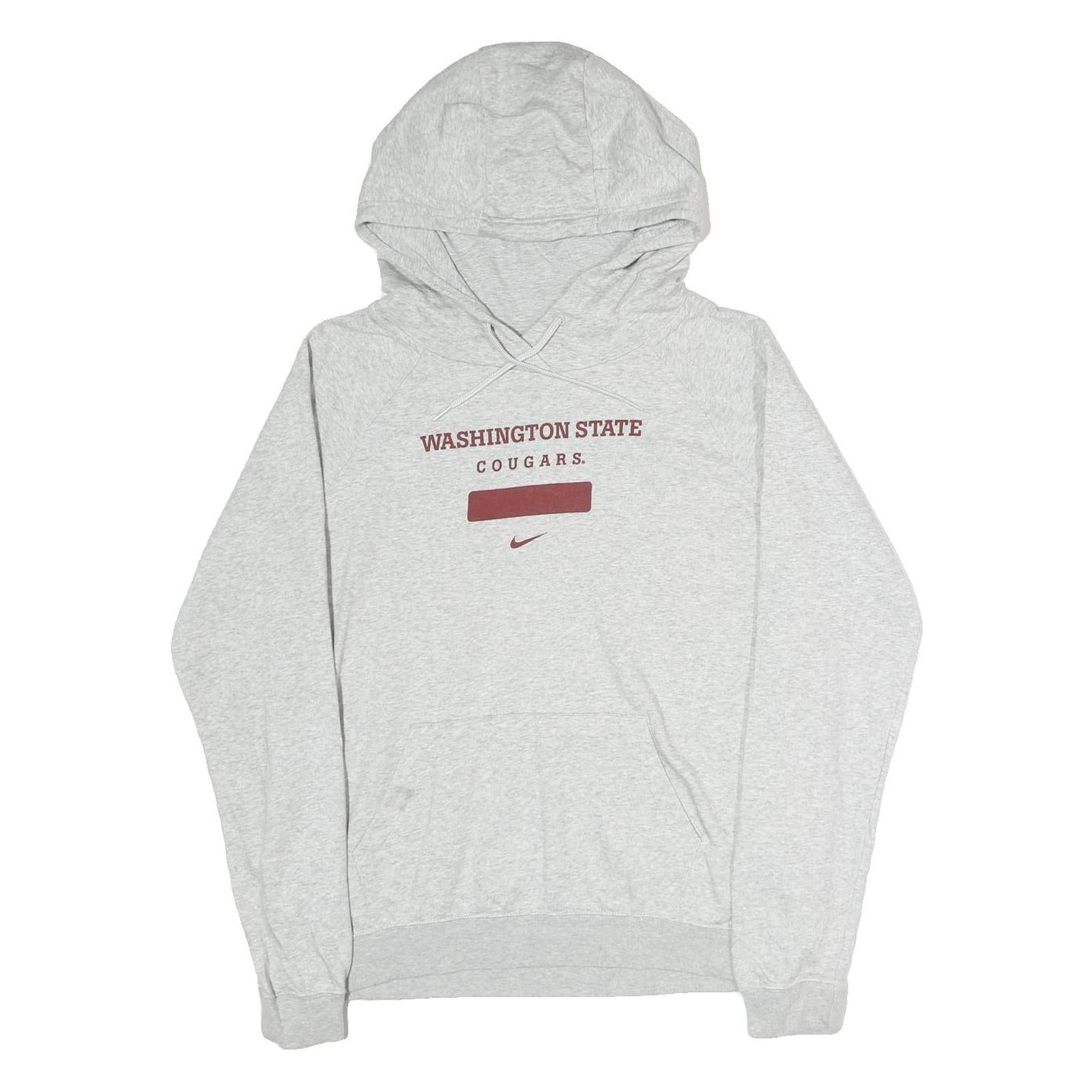 NIKE Mens Grey Washington State Cougars Hoodie M Casual Cotton Pullover