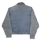 Mens Blue Denim Cotton Jacket M Button Closure Casual Classic Style