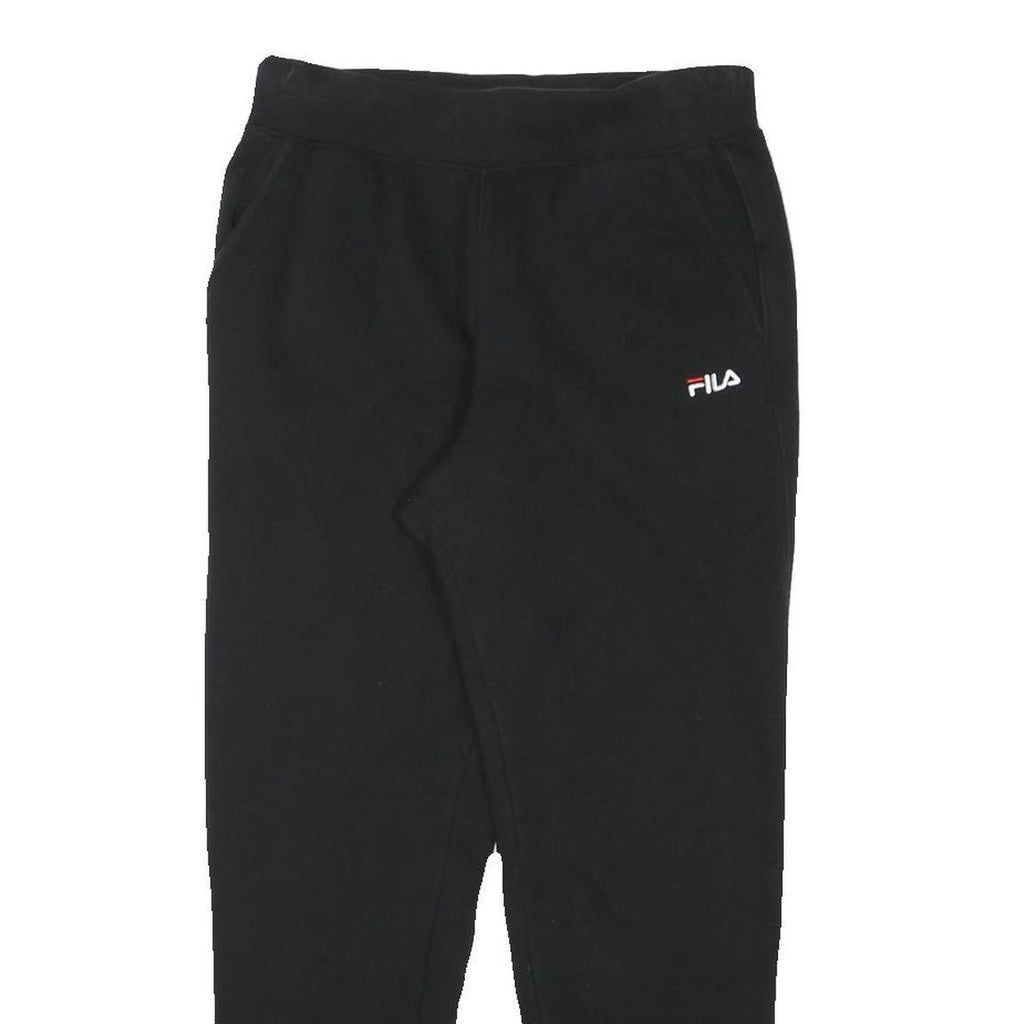 FILA Mens Joggers Black S W28 L27 Slim Tapered Cotton Blend Casual Wear