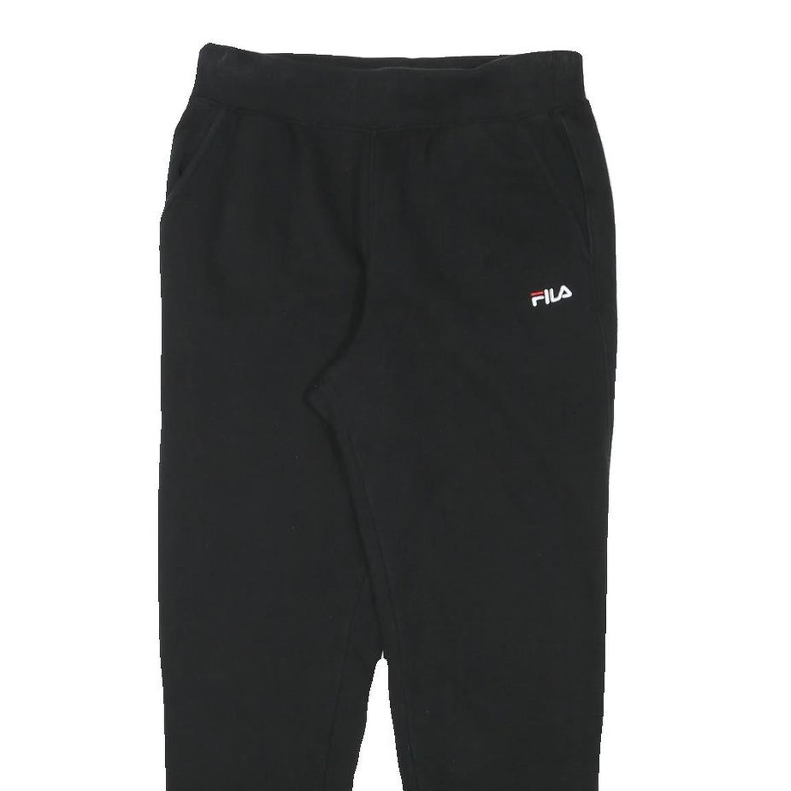 FILA Mens Joggers Black S W28 L27 Slim Tapered Cotton Blend Casual Wear