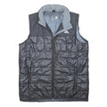 ADIDAS Mens Black & Grey Puffer Gilet XL Polyester Zip Lightweight Quilted Vest