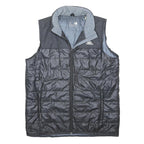 ADIDAS Mens Black & Grey Puffer Gilet XL Polyester Zip Lightweight Quilted Vest