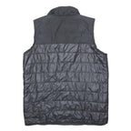 ADIDAS Mens Black & Grey Puffer Gilet XL Polyester Zip Lightweight Quilted Vest