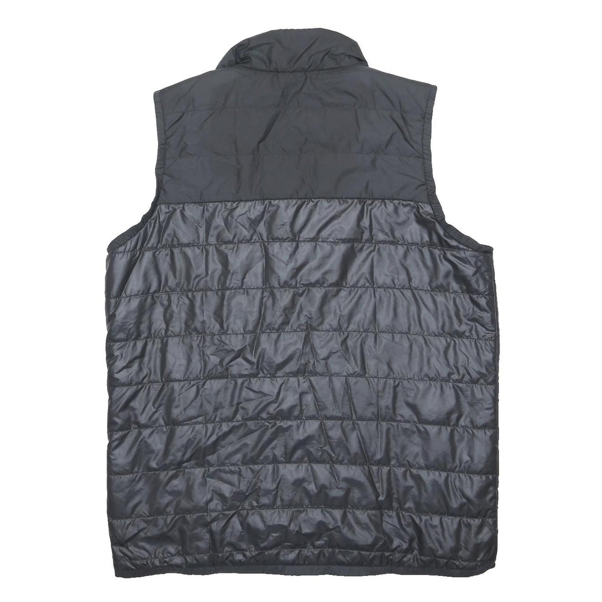 ADIDAS Mens Black & Grey Puffer Gilet XL Polyester Zip Lightweight Quilted Vest