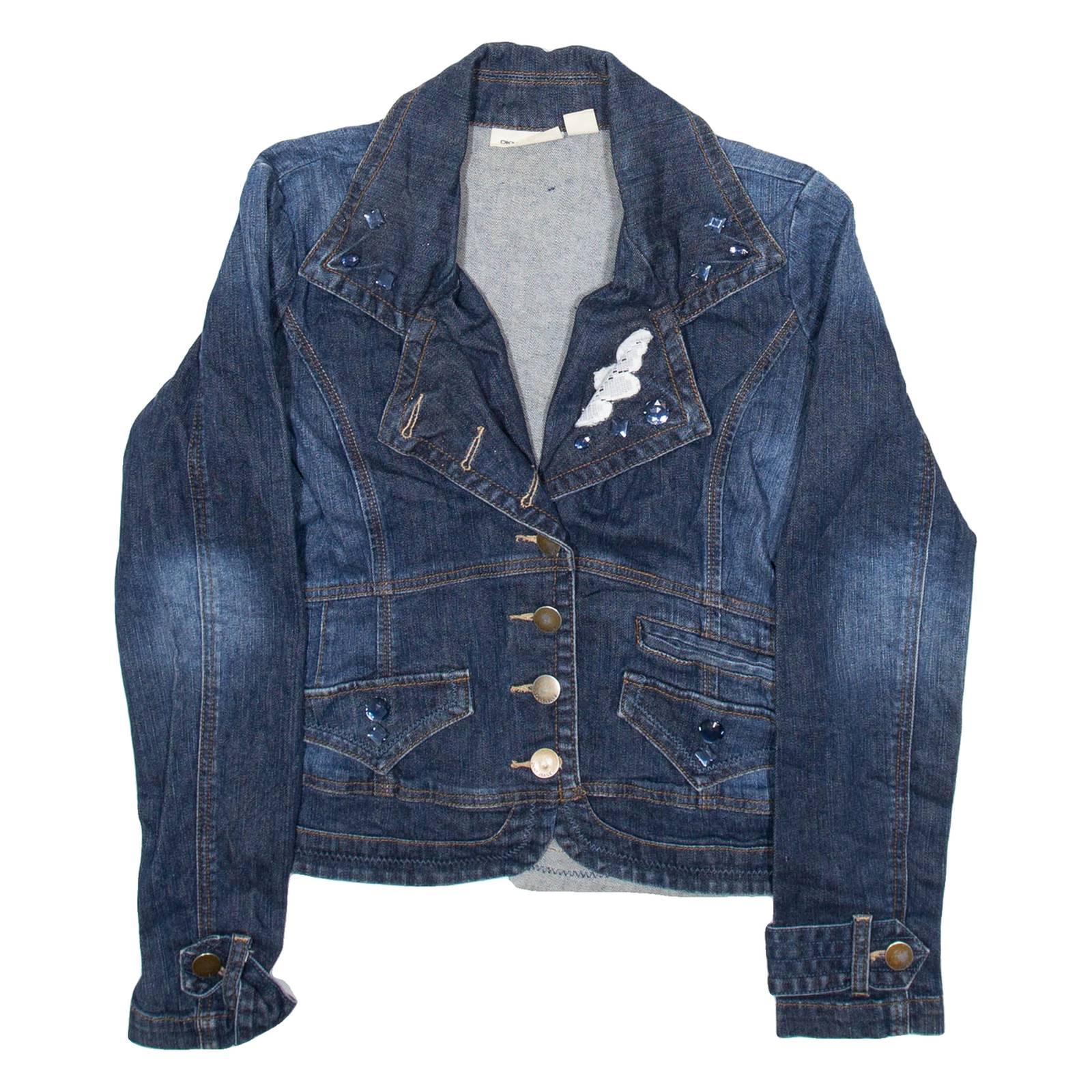 DKNY Womens Denim Jacket Blue M