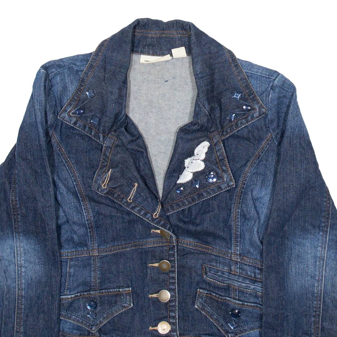 DKNY Womens Denim Jacket Blue M