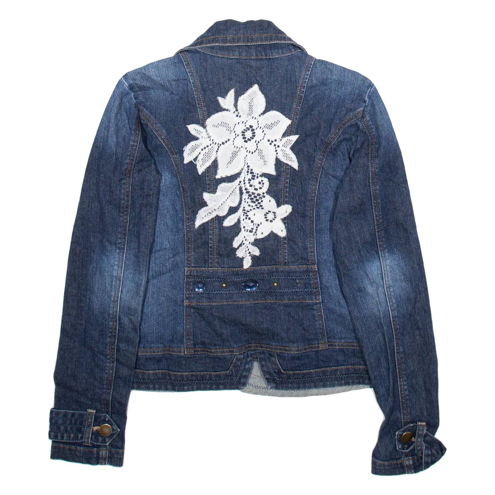 DKNY Womens Denim Jacket Blue M
