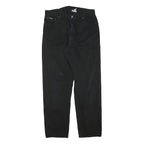 CALVIN KLEIN Mens Black Regular Fit Straight Denim Jeans W32 L31 Zip Cotton