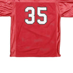 NCAA Mens Red Football Style T-Shirt M Short Sleeve V-Neck Sports Number 35