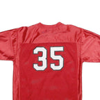 NCAA Mens Red Football Style T-Shirt M Short Sleeve V-Neck Sports Number 35