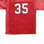 NCAA Mens Red Football Style T-Shirt M Short Sleeve V-Neck Sports Number 35