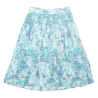 NICOLE Womens A-Line Skirt Blue Midi Crazy Pattern M