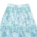 NICOLE Womens A-Line Skirt Blue Midi Crazy Pattern M