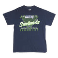 NFL Mens Blue Seahawks Graphic T-Shirt M Short Sleeve Crew Neck American