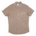 TIMBERLAND Mens Brown Check Shirt S Cotton Blend Casual Button Down
