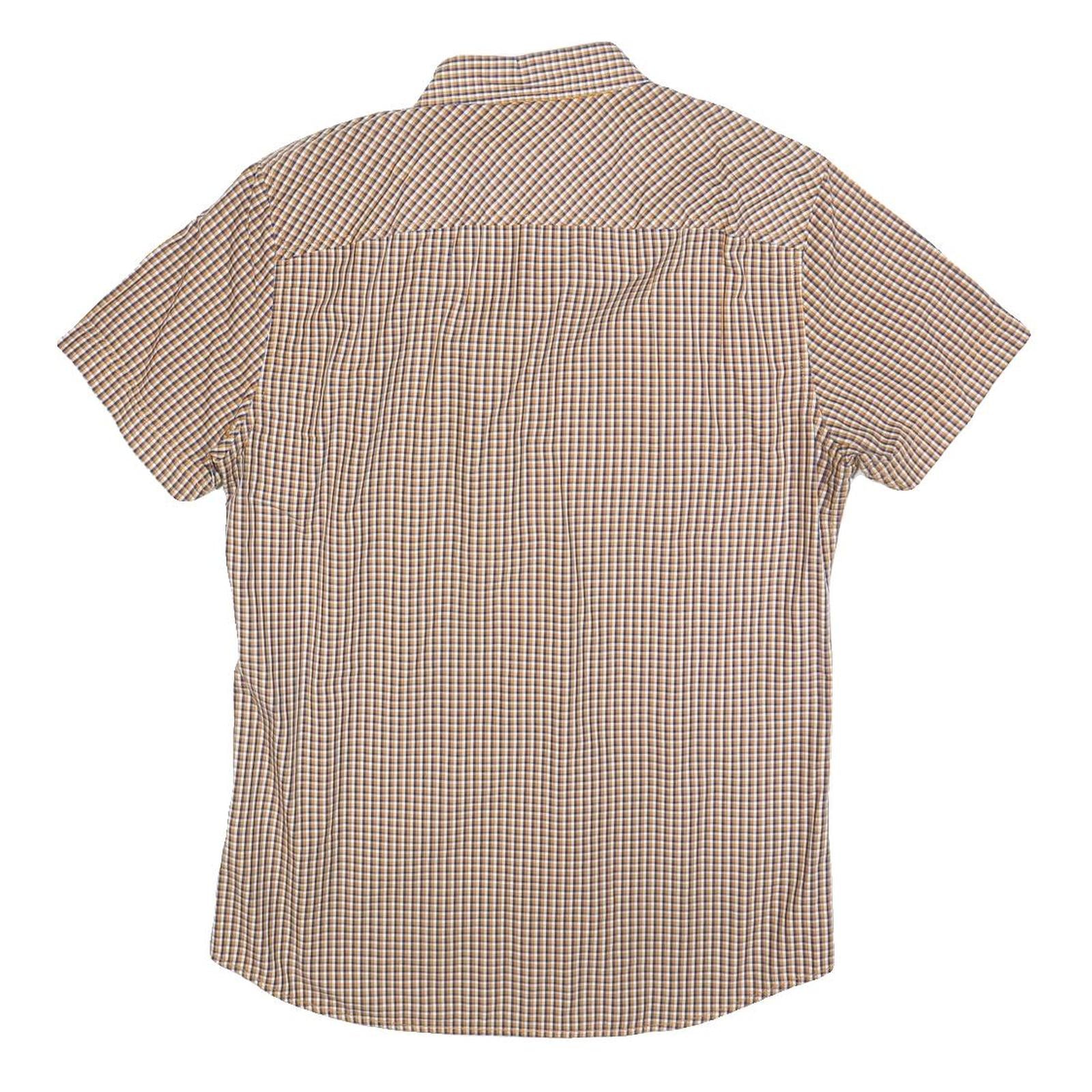 TIMBERLAND Mens Brown Check Shirt S Cotton Blend Casual Button Down