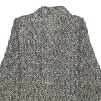 MACELTON Womens Grey & Beige Button Jacket UK 18 Cotton Blend Tweed Classic