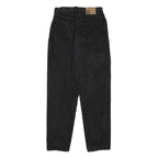 AUTHENTIC Womens Relaxed Fit Black Denim Jeans W27 L28 Cotton Blend Zip