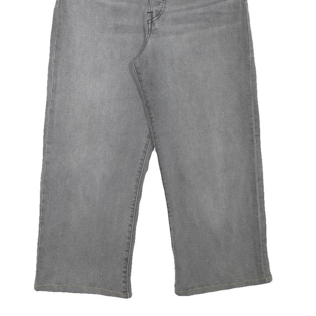 LEVI'S Womens Grey Regular Straight Denim Medium Wash W29 L21 Wide Leg Jeans