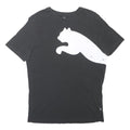 PUMA Mens Black Graphic T-Shirt S Short Sleeve Crew Neck Cotton Blend