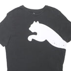 PUMA Mens Black Graphic T-Shirt S Short Sleeve Crew Neck Cotton Blend
